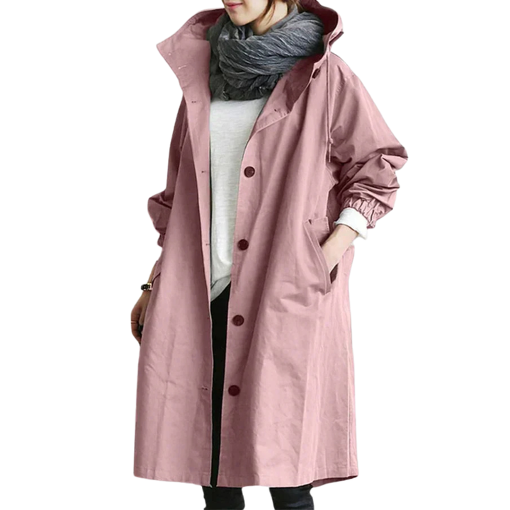 Womens Trench Coat Windproof Waterproof Classic Fit