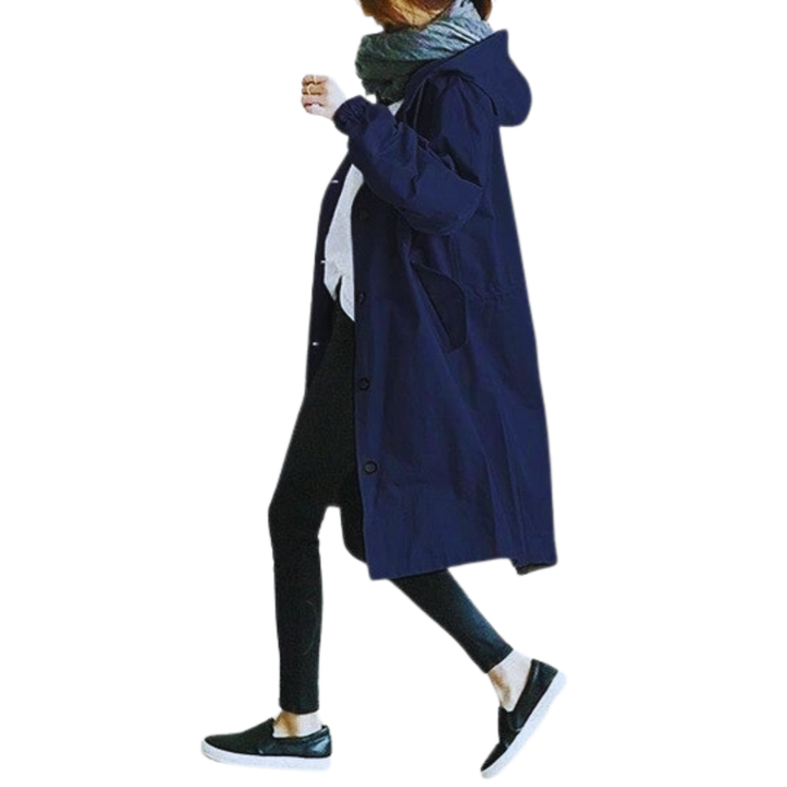 Womens Trench Coat Windproof Waterproof Classic Fit