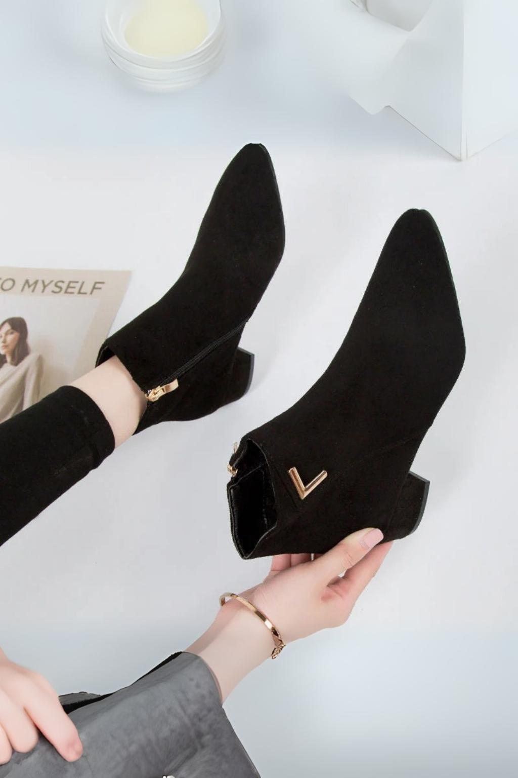 Womens Leather Ankle Boots Classic Fit