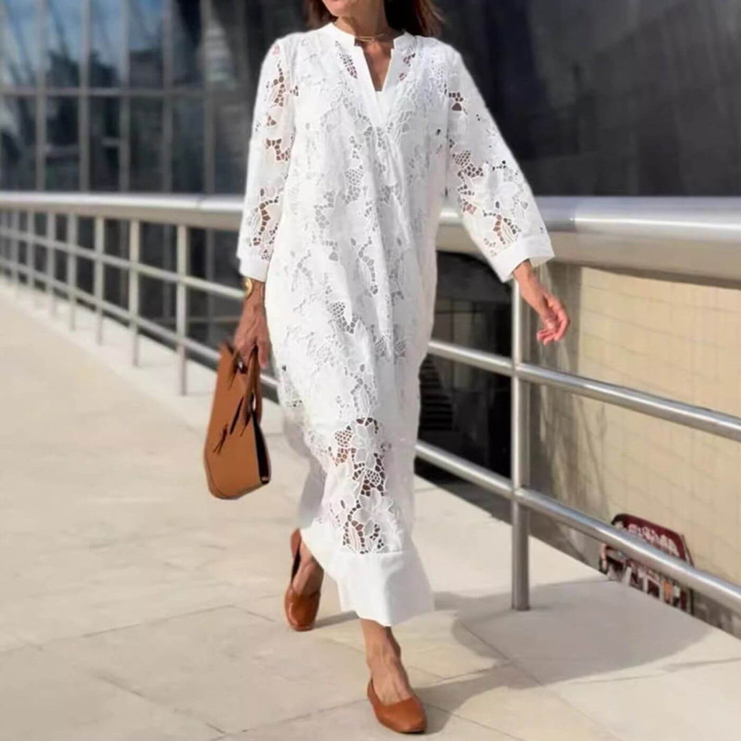 Womens Casual Summer Dress with Flowy Sleeves - BritishMode