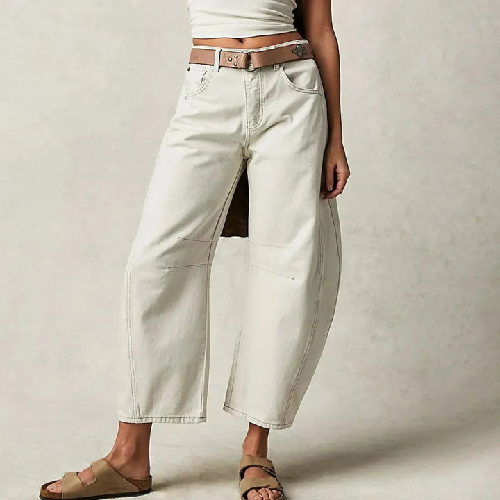 Womens Casual Loose Fit Jeans Cotton Denim