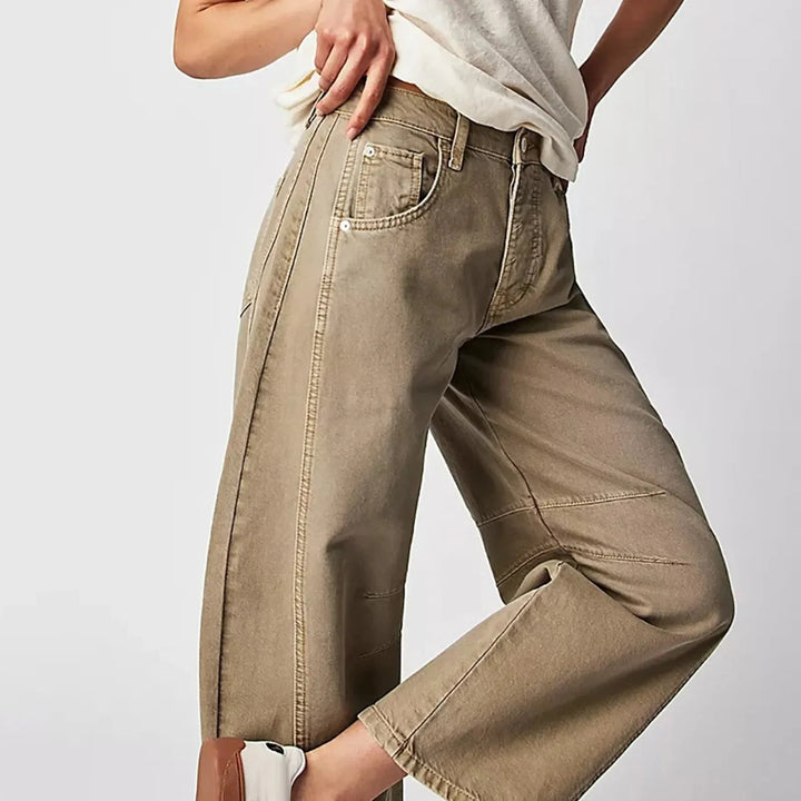 Womens Casual Loose Fit Jeans Cotton Denim