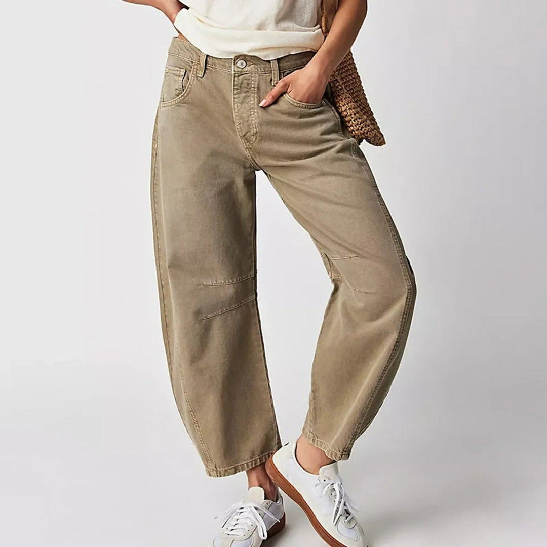 Womens Casual Loose Fit Jeans Cotton Denim