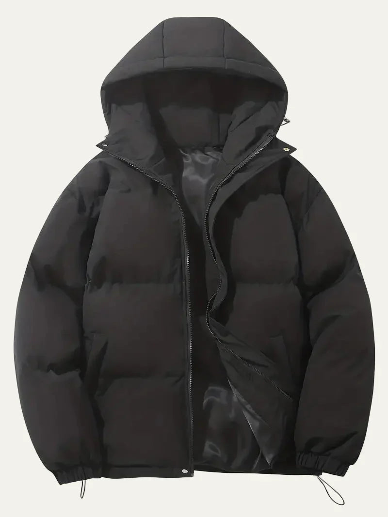 Mens Mid-Length Coat with Notched Collar Classic Fit