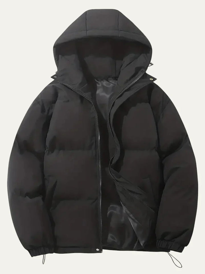 Mens Mid-Length Coat with Notched Collar Classic Fit