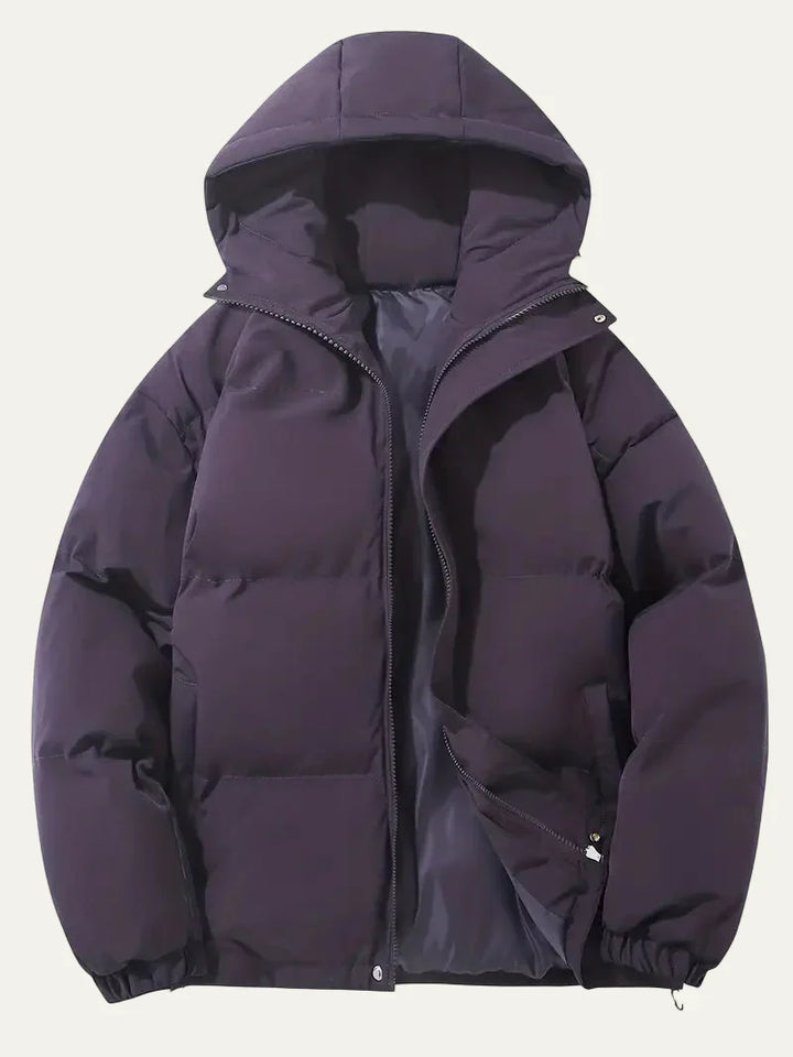 Mens Mid-Length Coat with Notched Collar Classic Fit