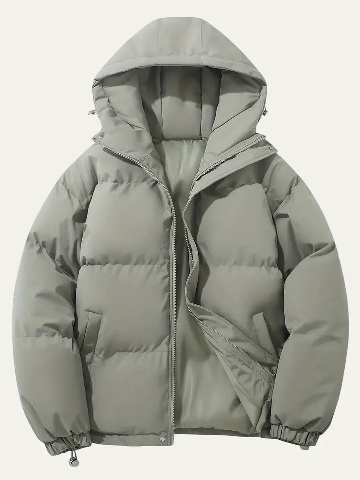 Mens Mid-Length Coat with Notched Collar Classic Fit