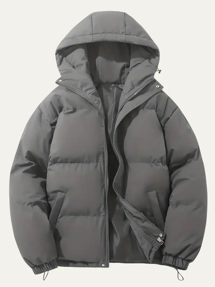 Mens Mid-Length Coat with Notched Collar Classic Fit
