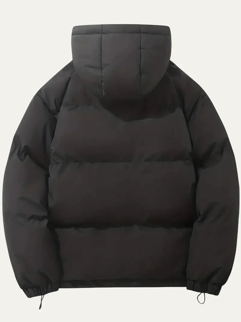 Mens Mid-Length Coat with Notched Collar Classic Fit