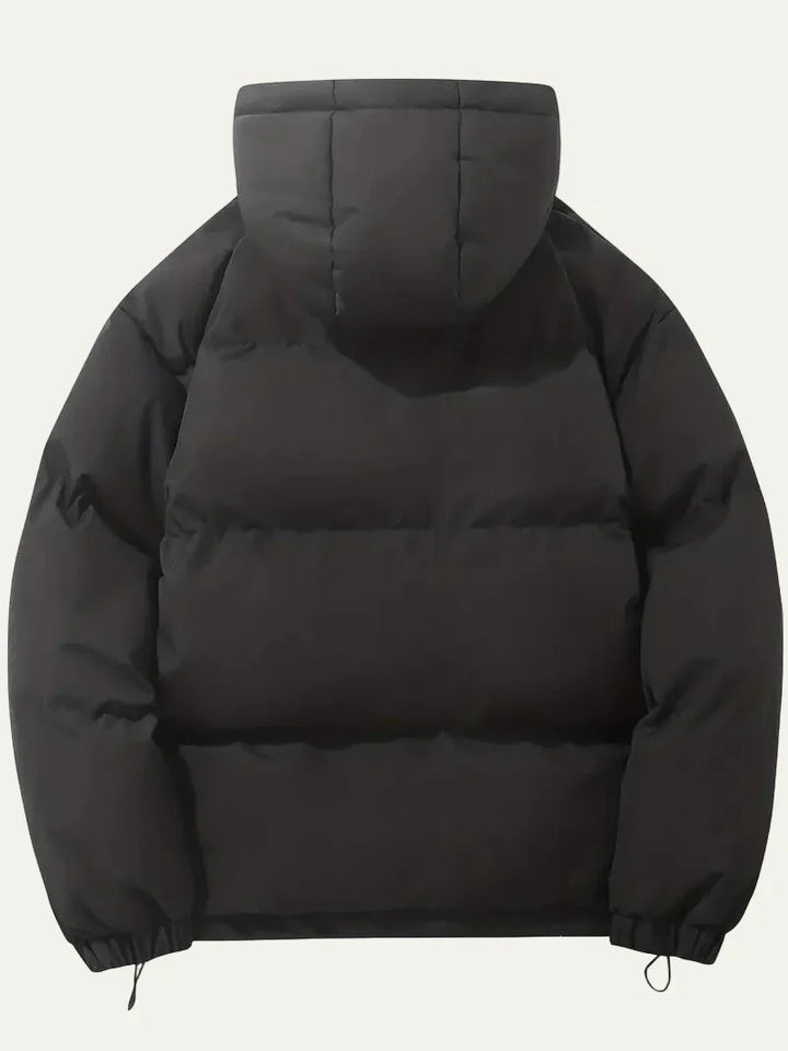 Mens Mid-Length Coat with Notched Collar Classic Fit