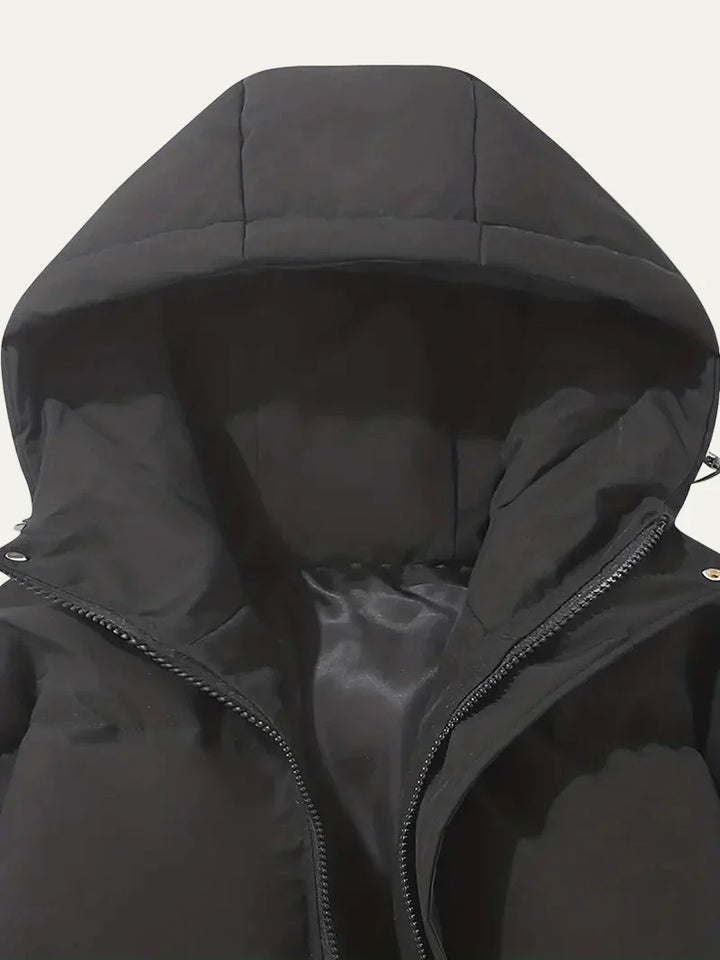 Mens Mid-Length Coat with Notched Collar Classic Fit