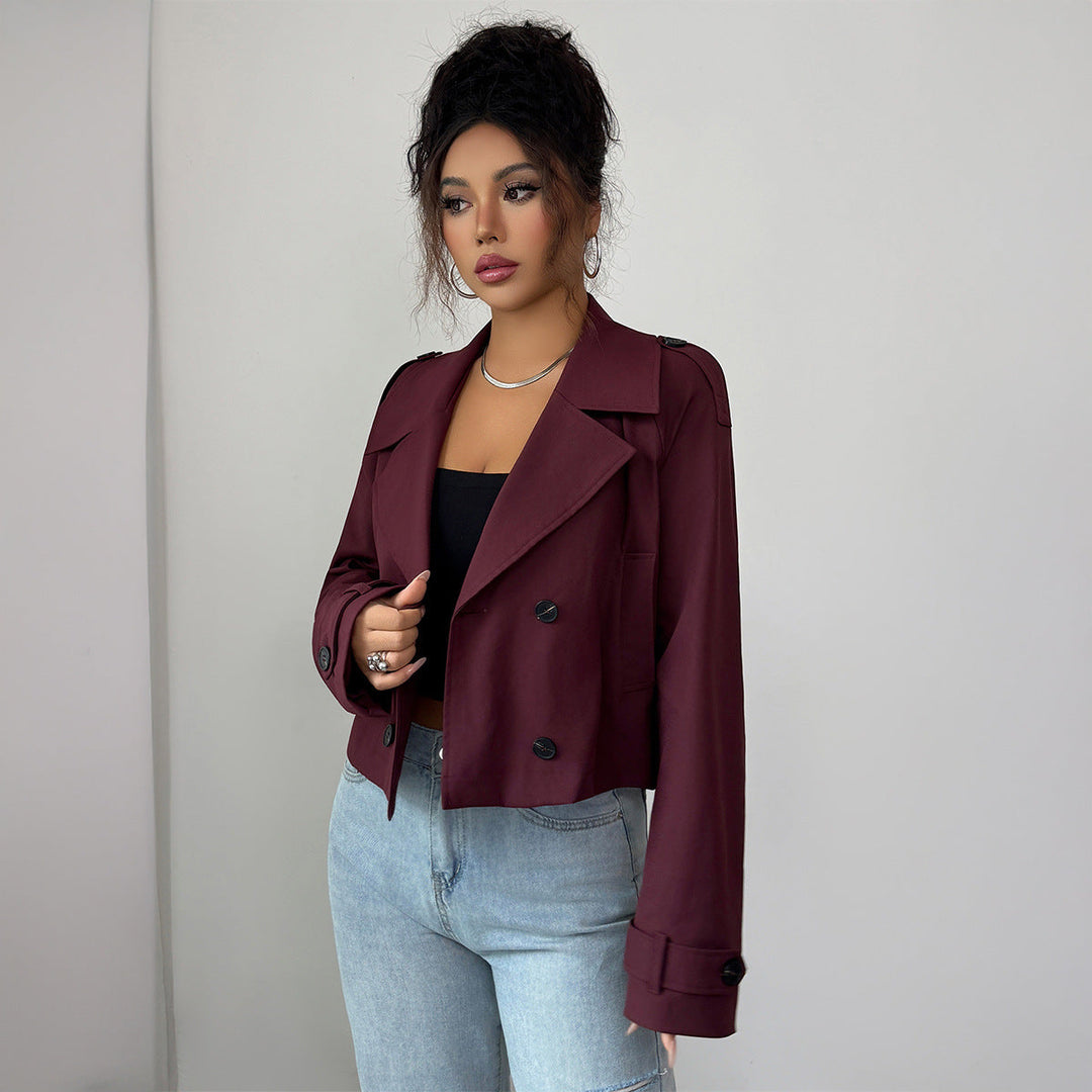 Womens Knitted Slim Fit Coat with Buttons