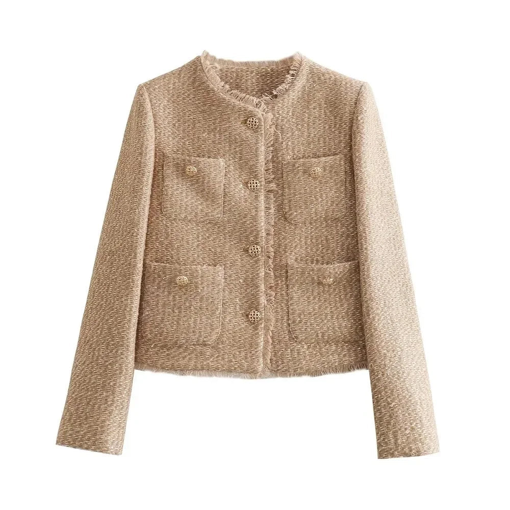 Womens Cropped Jacket with Trendy Design Comfortable Fit