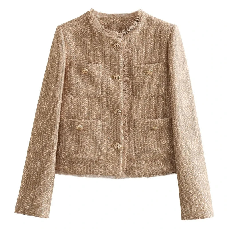 Womens Cropped Jacket with Trendy Design Comfortable Fit