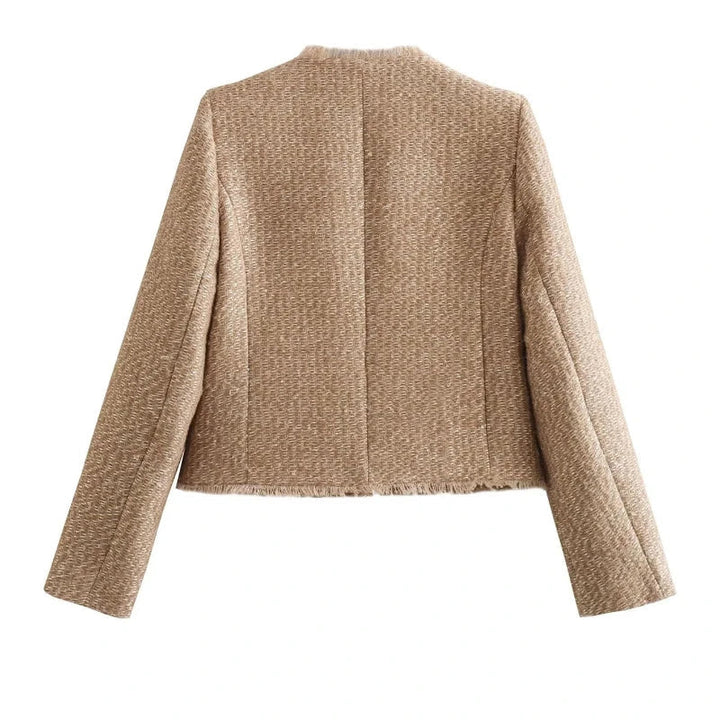 Womens Cropped Jacket with Trendy Design Comfortable Fit