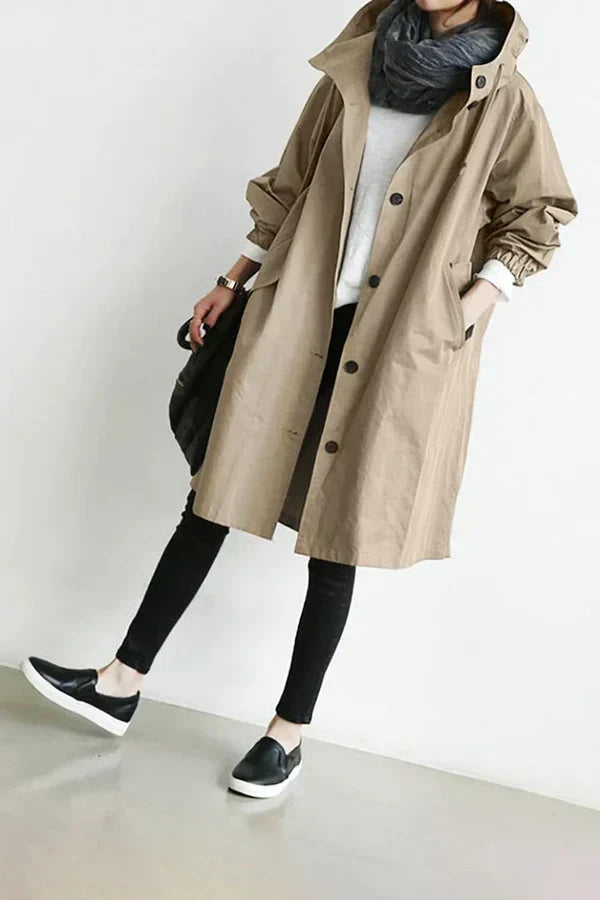 Womens Raincoat Weather-Resistant Waterproof Hooded