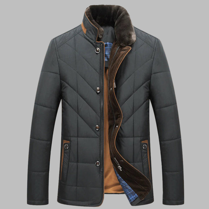 Mens Winter Coat Wool Blend Classic Fit