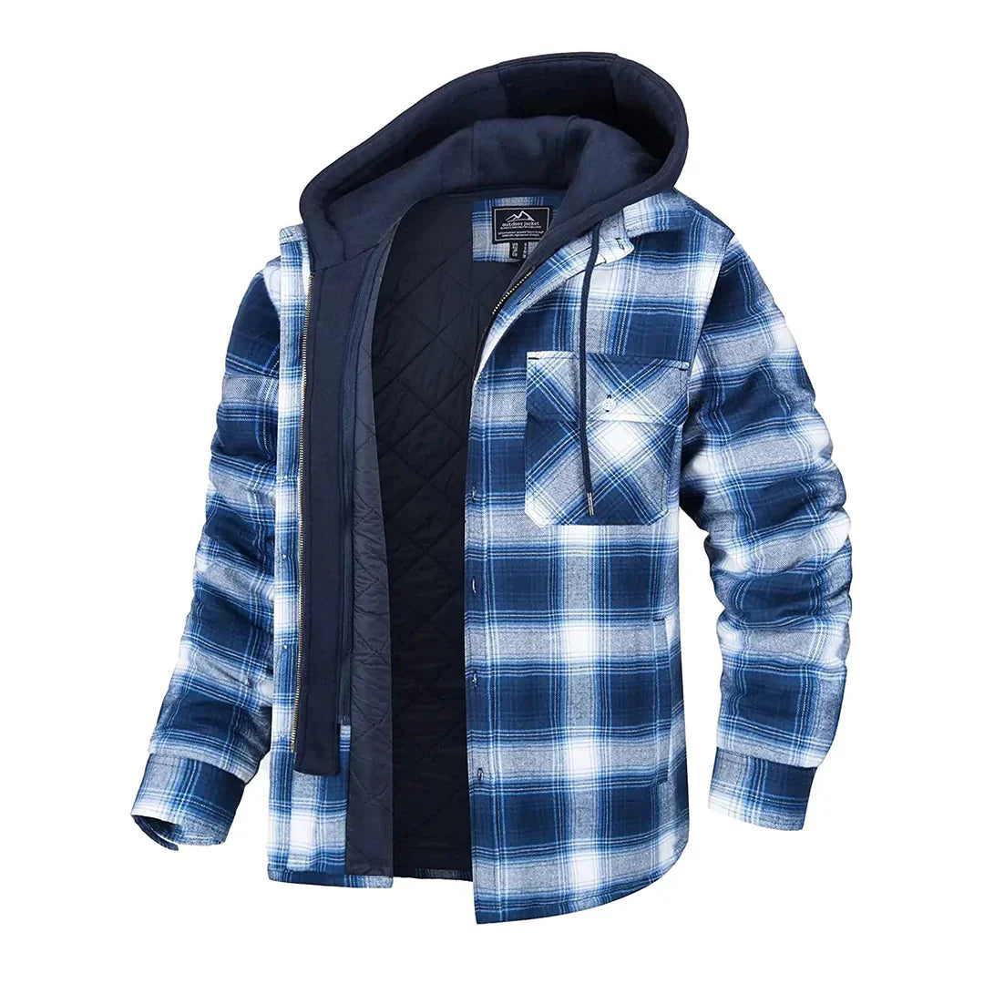 Mens Checkered Jacket Classic Fit Timeless Style