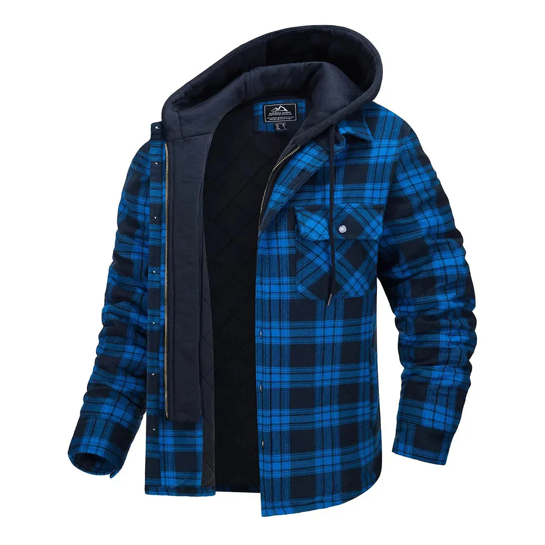 Mens Checkered Jacket Classic Fit Timeless Style