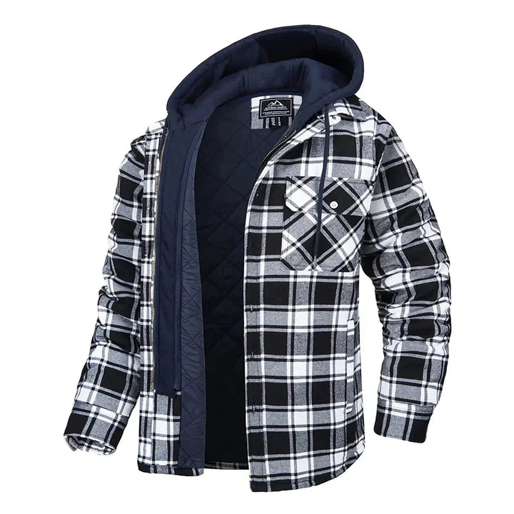 Mens Checkered Jacket Classic Fit Timeless Style