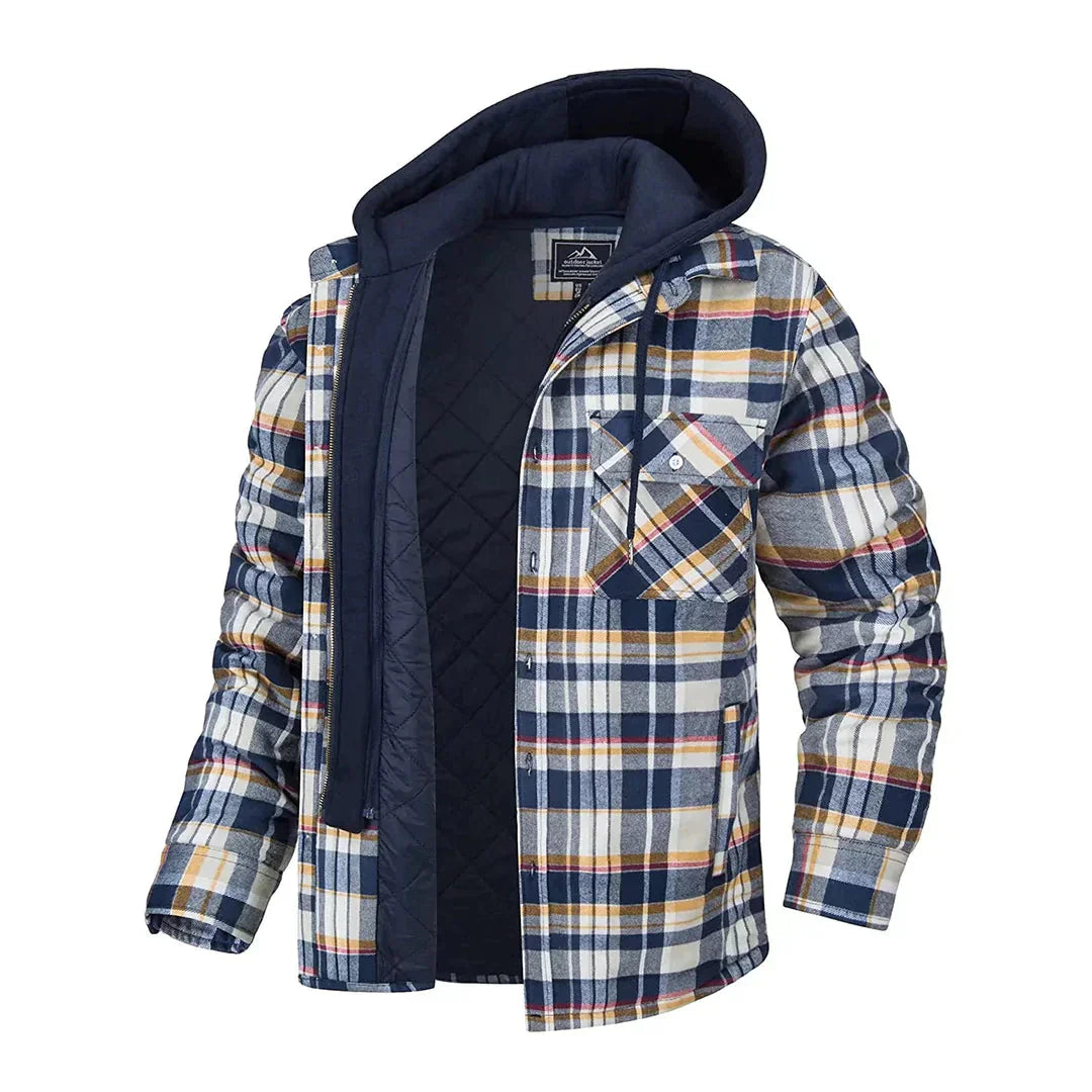 Mens Checkered Jacket Classic Fit Timeless Style