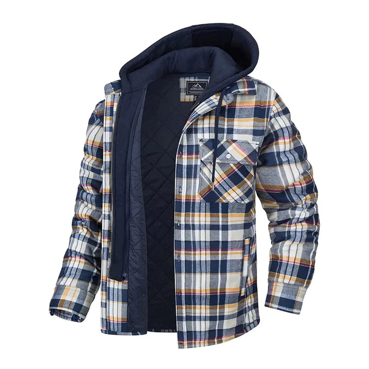 Mens Checkered Jacket Classic Fit Timeless Style