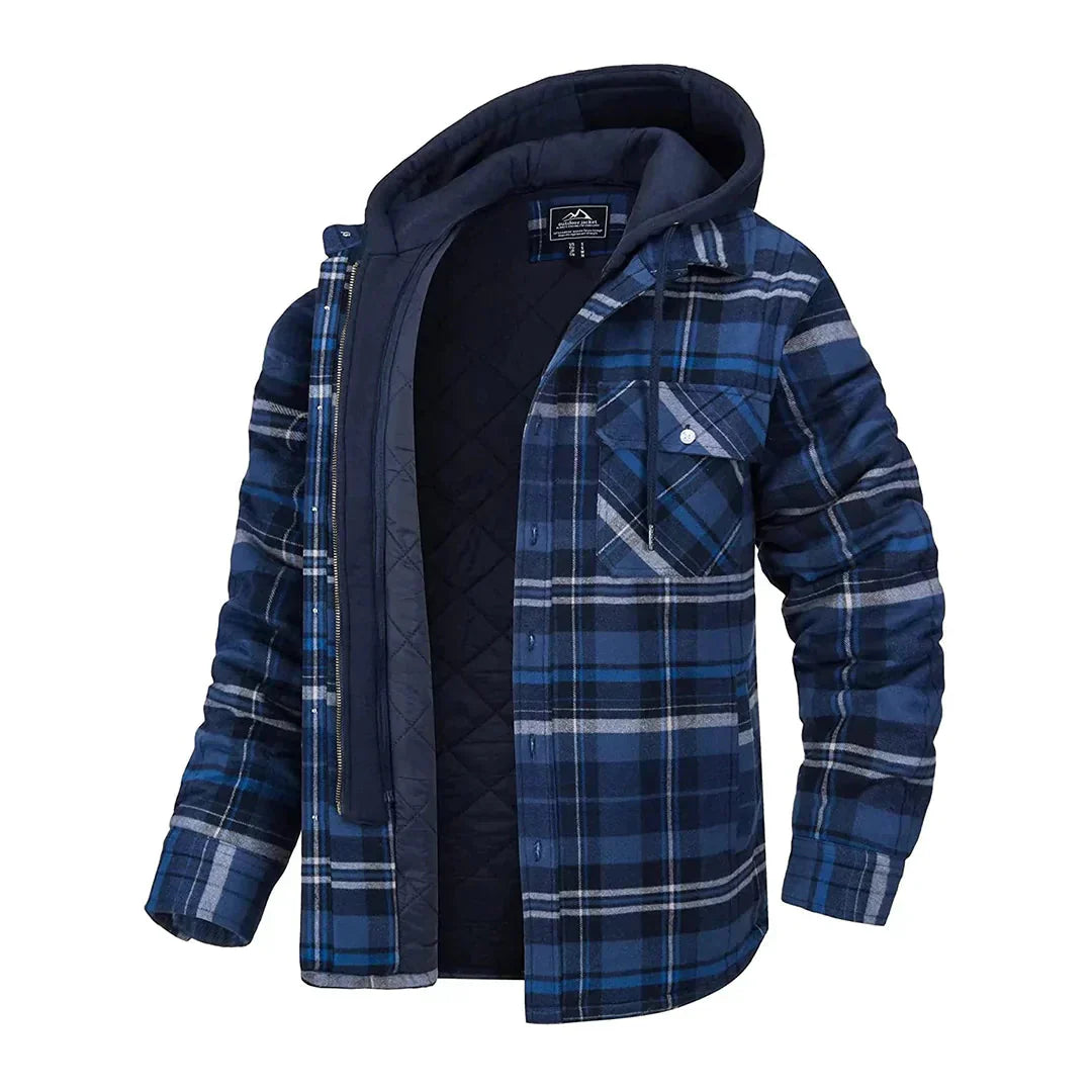 Mens Checkered Jacket Classic Fit Timeless Style