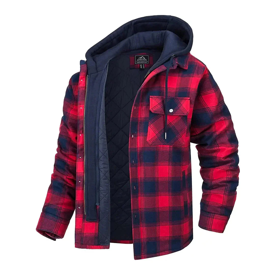 Mens Checkered Jacket Classic Fit Timeless Style - BritishMode
