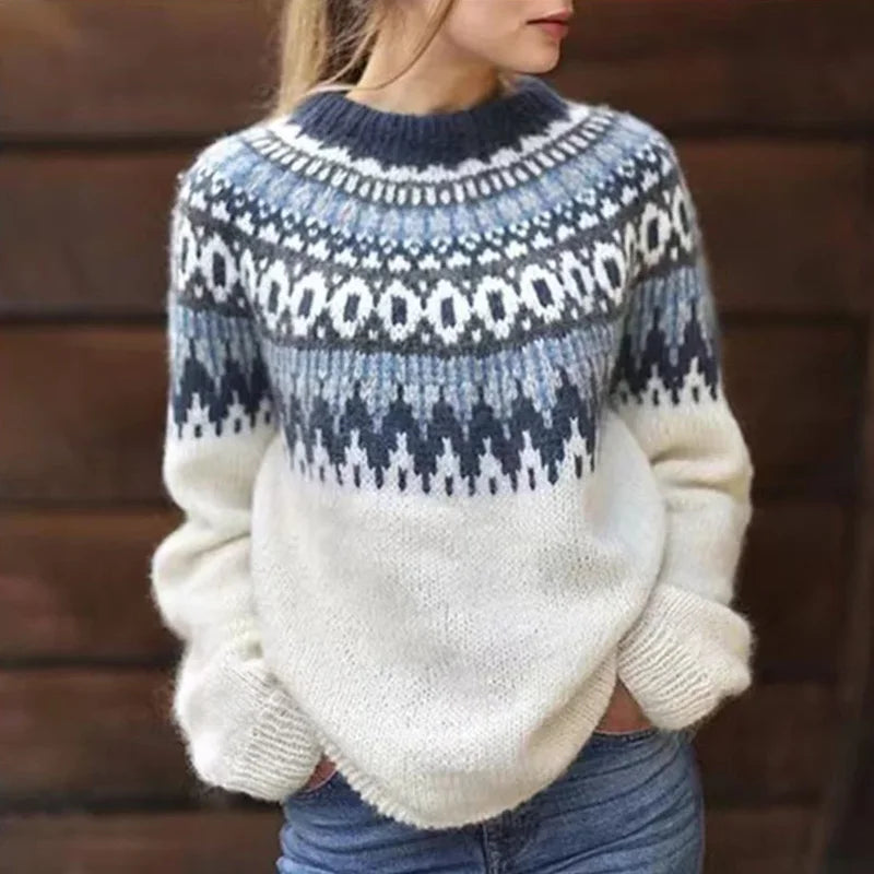 Womens Cashmere Sweater Crewneck Warm Knit - BritishMode