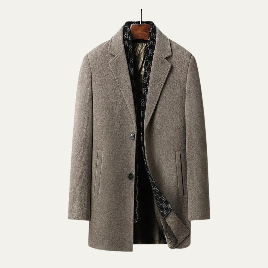 Mens Wool Blend Business Long Coat Winter Style - BritishMode