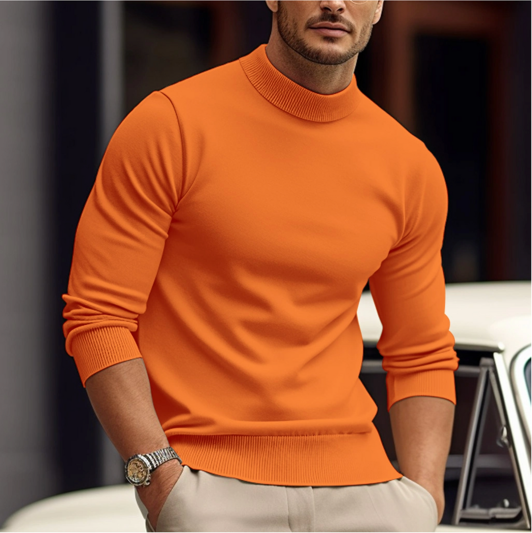 Mens Cotton Knit Sweater Soft Fabric