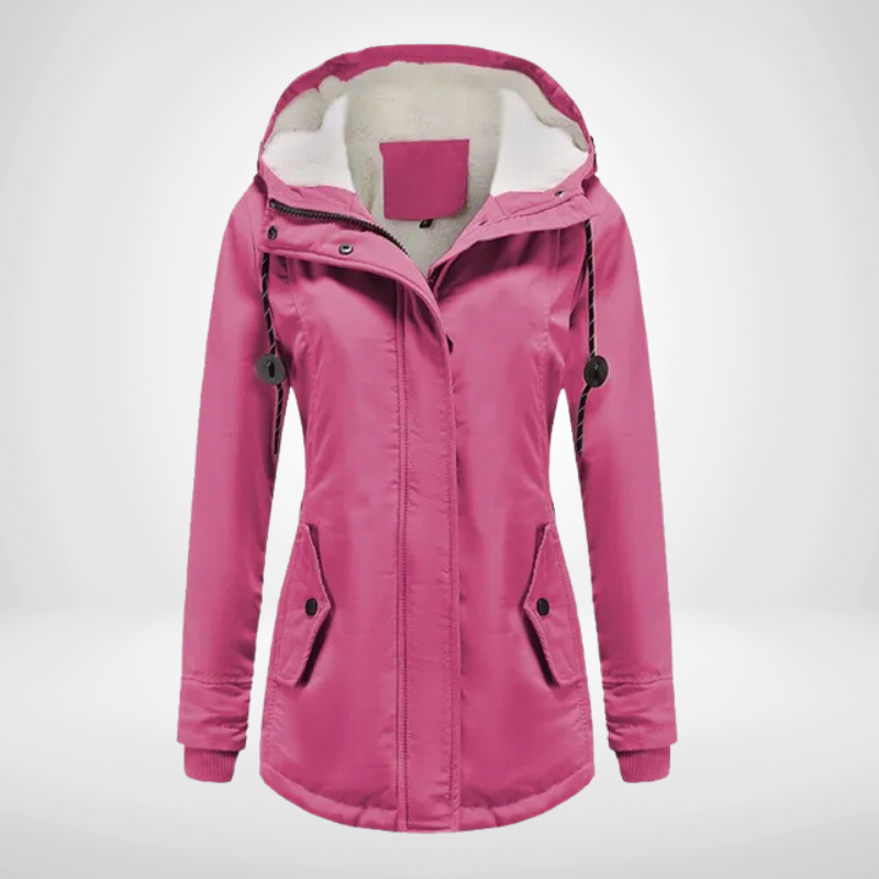 Womens Fleece Hooded Coat Warm Fit - BritishMode
