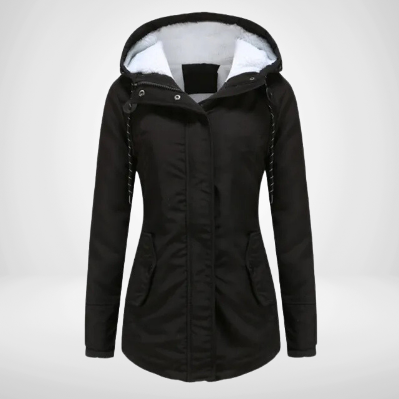 Womens Fleece Hooded Coat Warm Fit