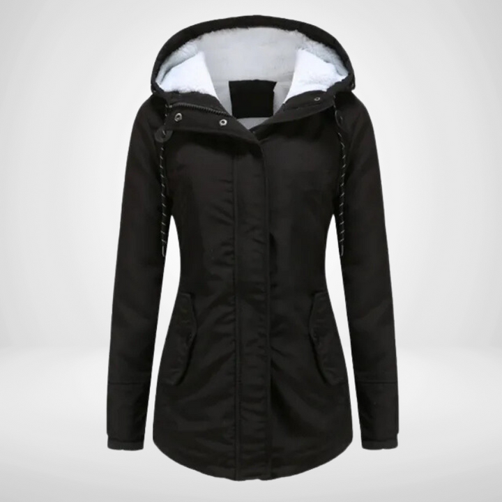 Womens Fleece Hooded Coat Warm Fit