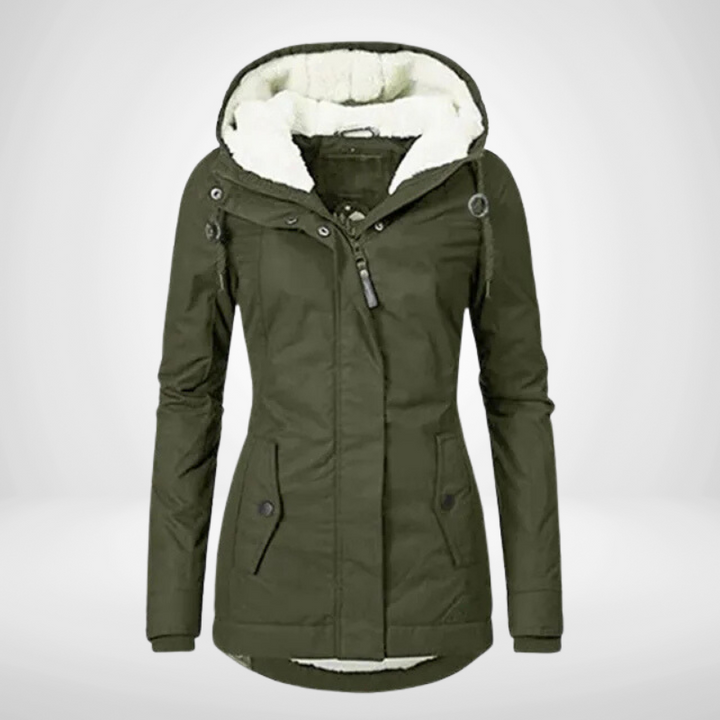 Womens Fleece Hooded Coat Warm Fit