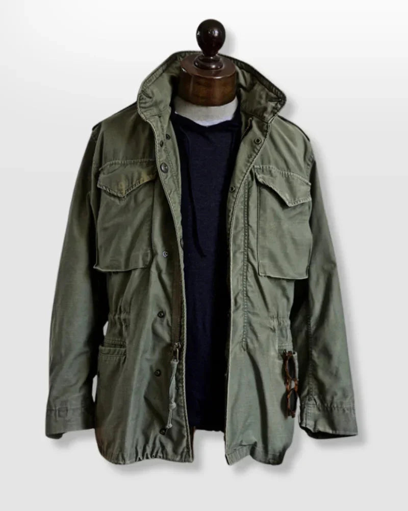 Mens Field Jacket Polyester Blend Breathable Fit
