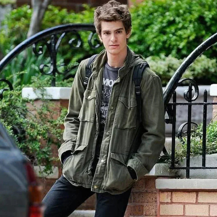 Mens Field Jacket Polyester Blend Breathable Fit