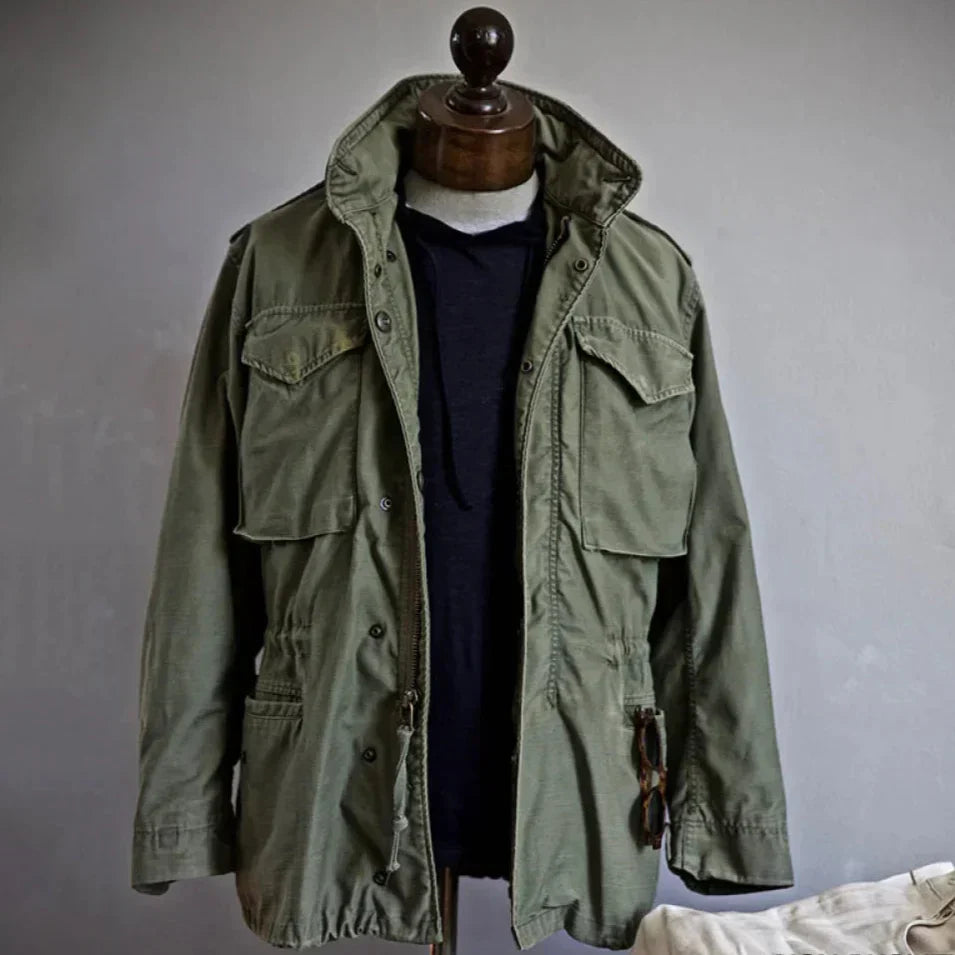 Mens Field Jacket Polyester Blend Breathable Fit