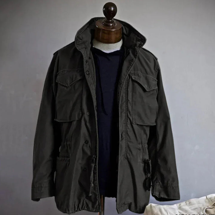 Mens Field Jacket Polyester Blend Breathable Fit