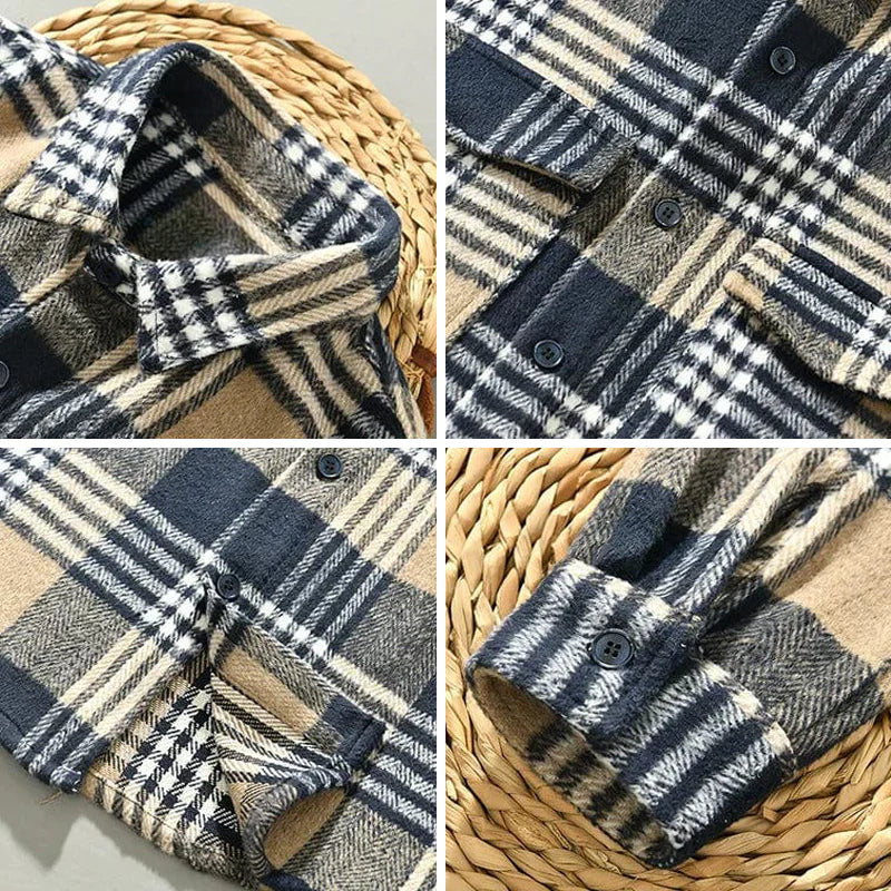 Mens Flannel Shirt Soft Brushed Dense Weave Warm Fit
