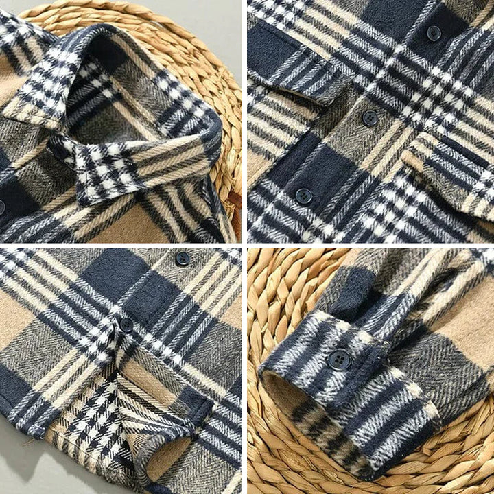 Mens Flannel Shirt Soft Brushed Dense Weave Warm Fit