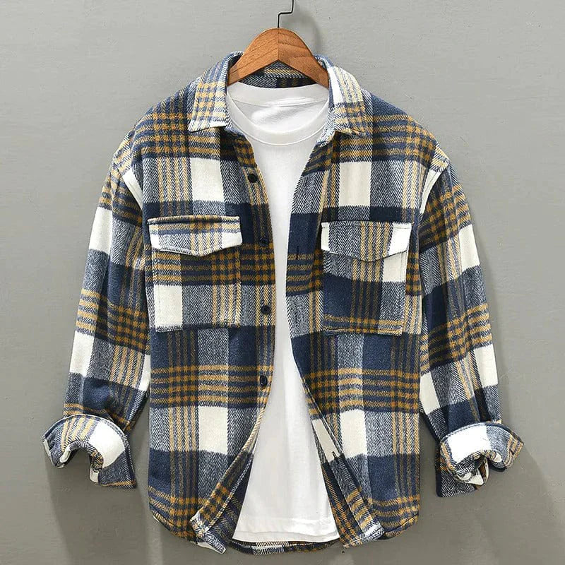 Mens Flannel Shirt Soft Brushed Dense Weave Warm Fit