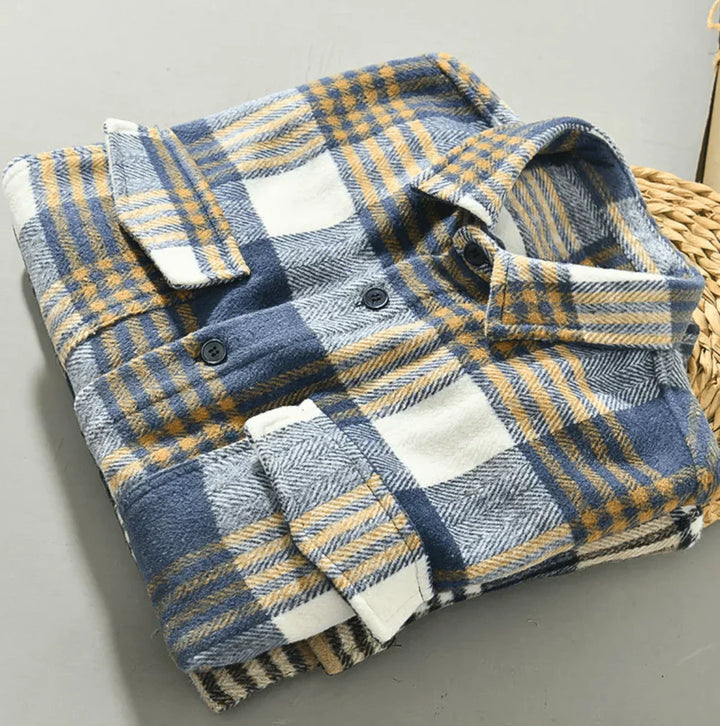 Mens Flannel Shirt Soft Brushed Dense Weave Warm Fit - BritishMode