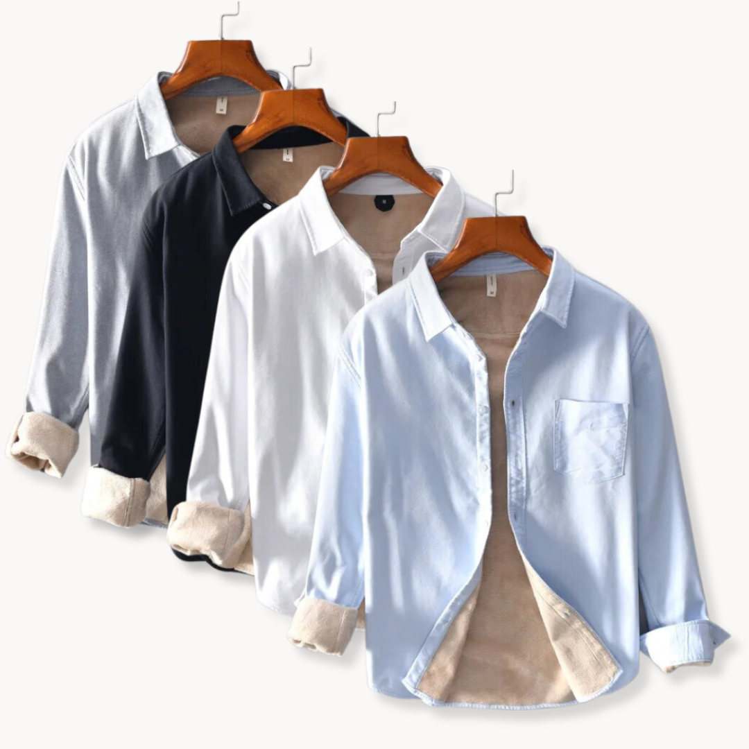 Mens Flannel Shirt Soft Blend Fabric Button Front