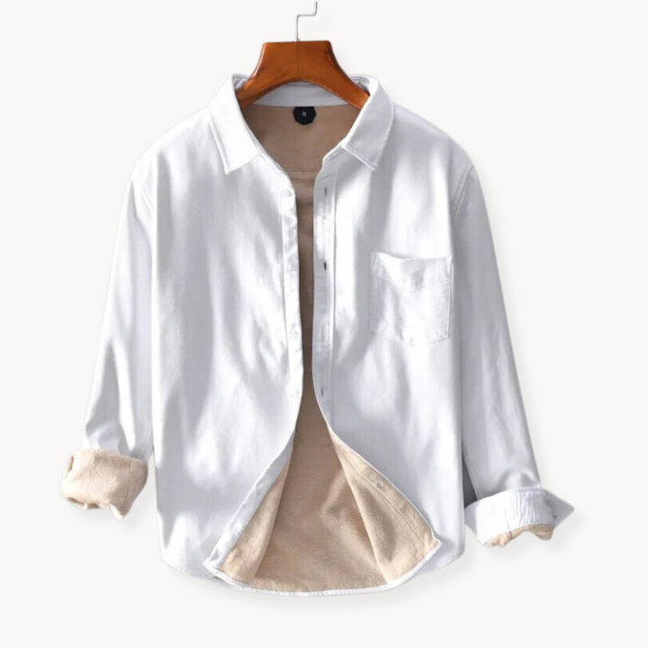 Mens Flannel Shirt Soft Blend Fabric Button Front