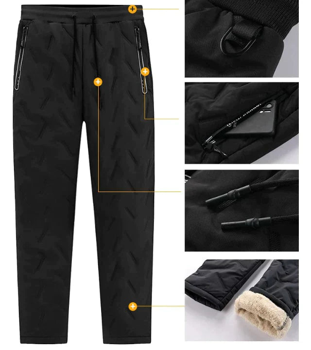 Unisex Fleece Trousers Water-Resistant Shell Heat Retaining