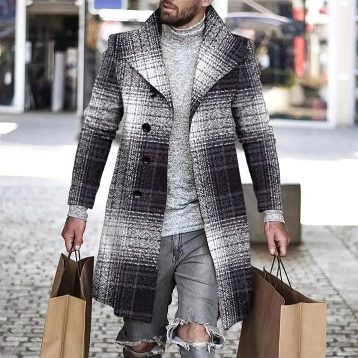 Mens Long Coat Stylish Fit - BritishMode