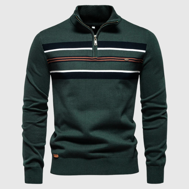 Mens Knit Sweater Quarter Zip Modern Fit