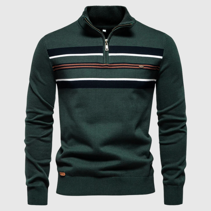 Mens Knit Sweater Quarter Zip Modern Fit