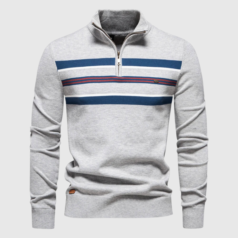 Mens Knit Sweater Quarter Zip Modern Fit